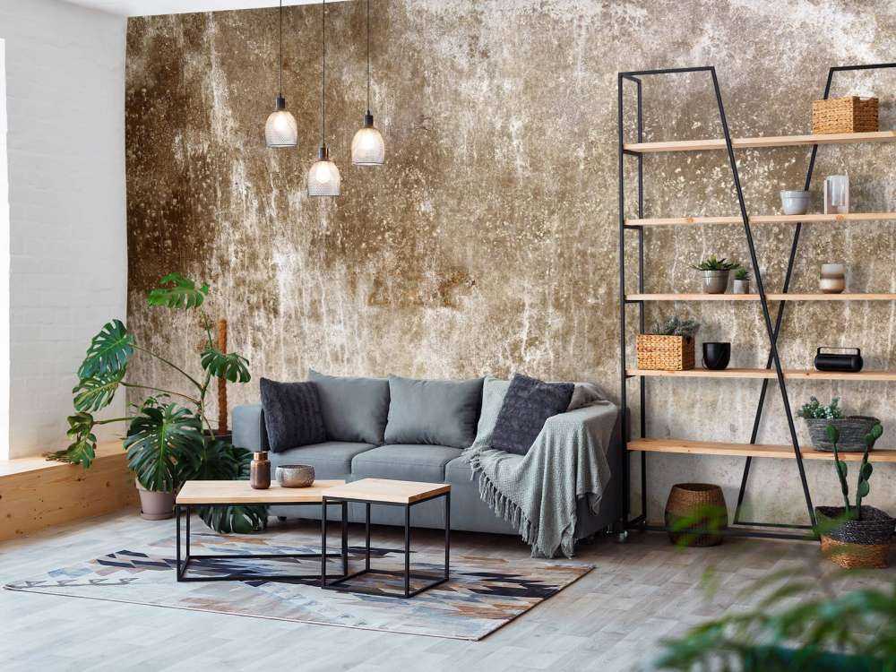 Mur brun vieilli