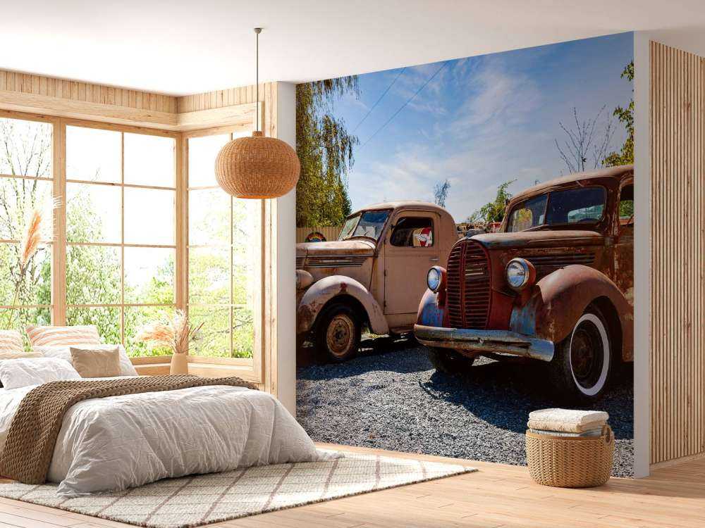 Vieux camions rouillés