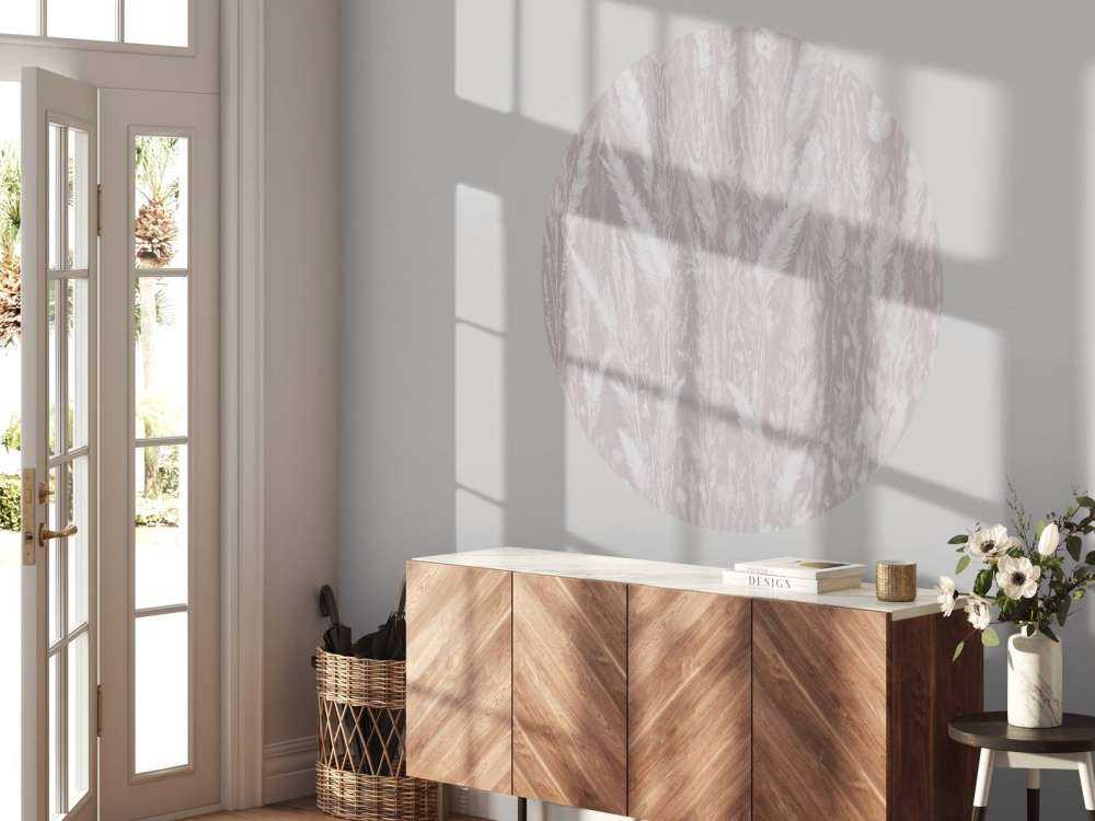 Mur de graminées de champ - taupe