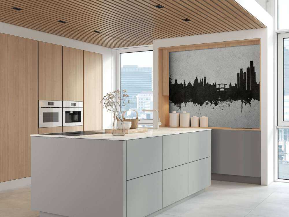 Aquarelle skyline, Amsterdam