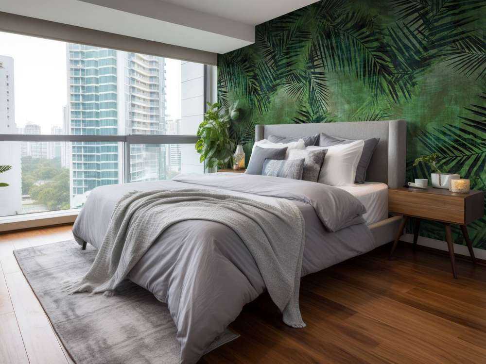 Feuilles vertes tropicales