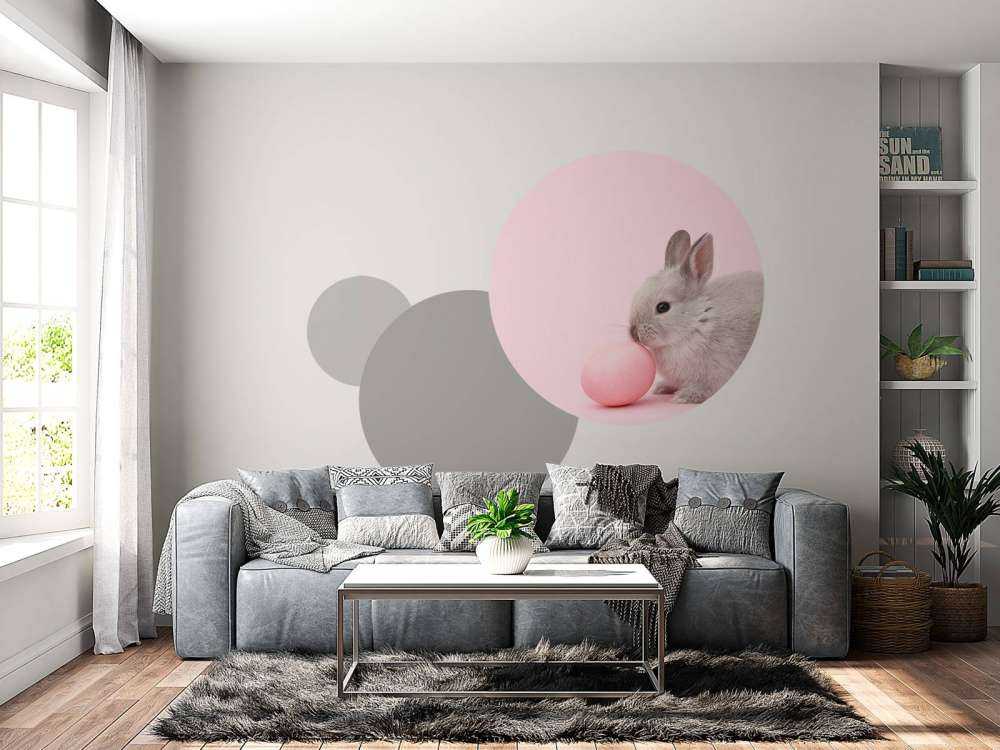 Lapin avec un œuf