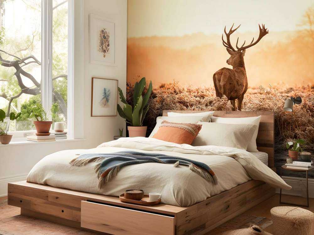 Cerf au lever du soleil