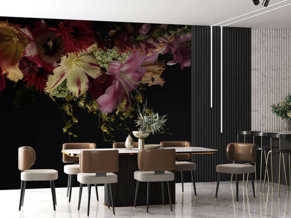 Tête de lit Fleurs vintage