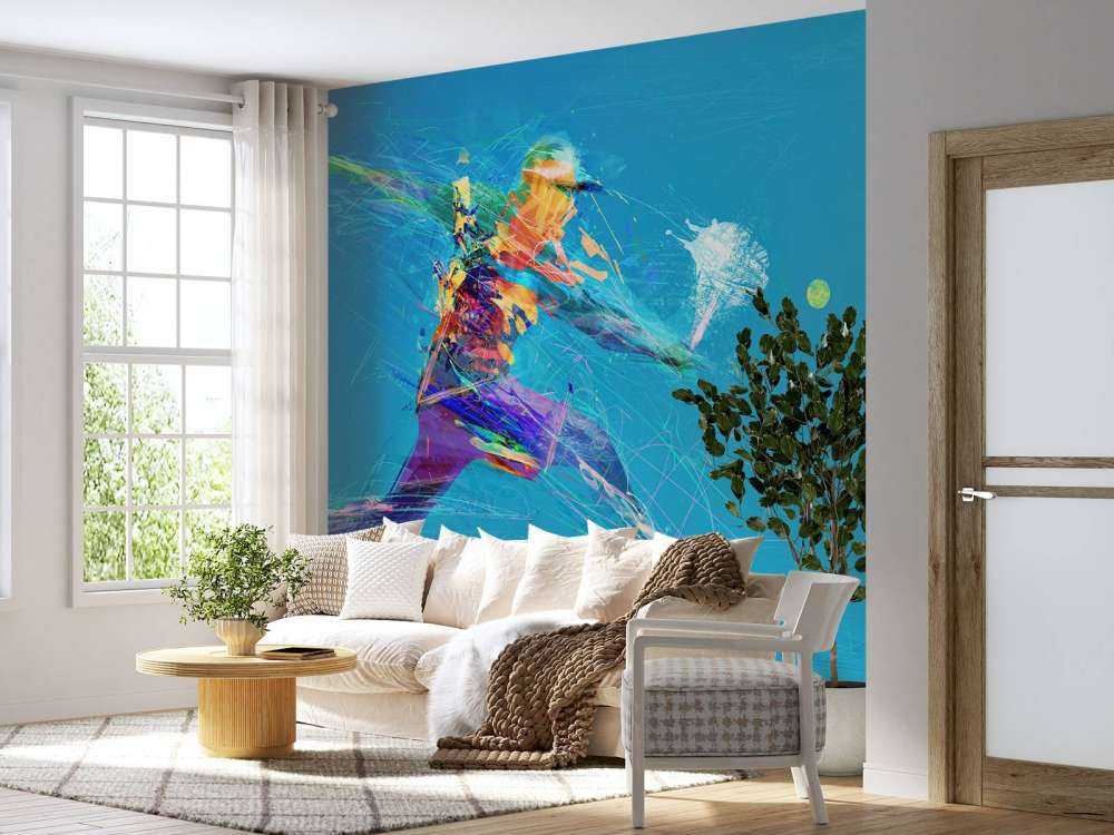 Joueur de tennis illustré