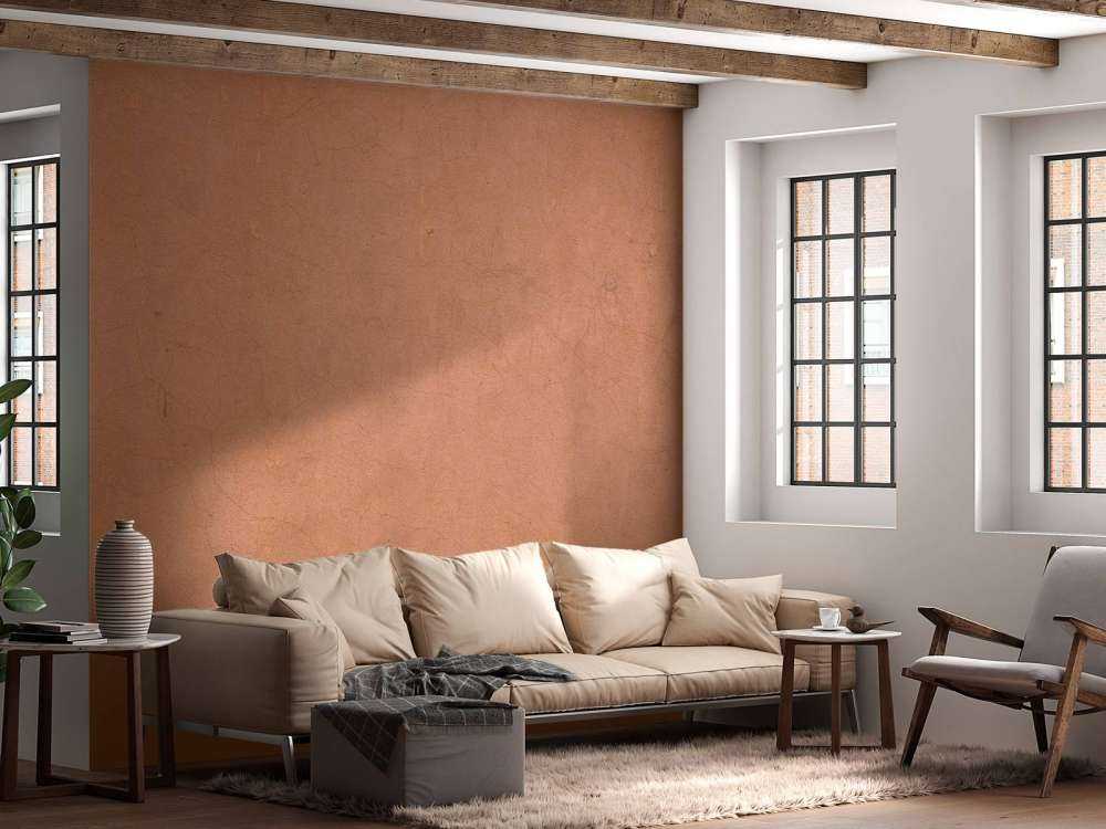 Structure en béton de couleur terracotta