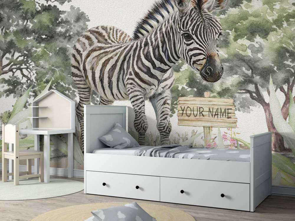 Bébé zèbre dans la nature