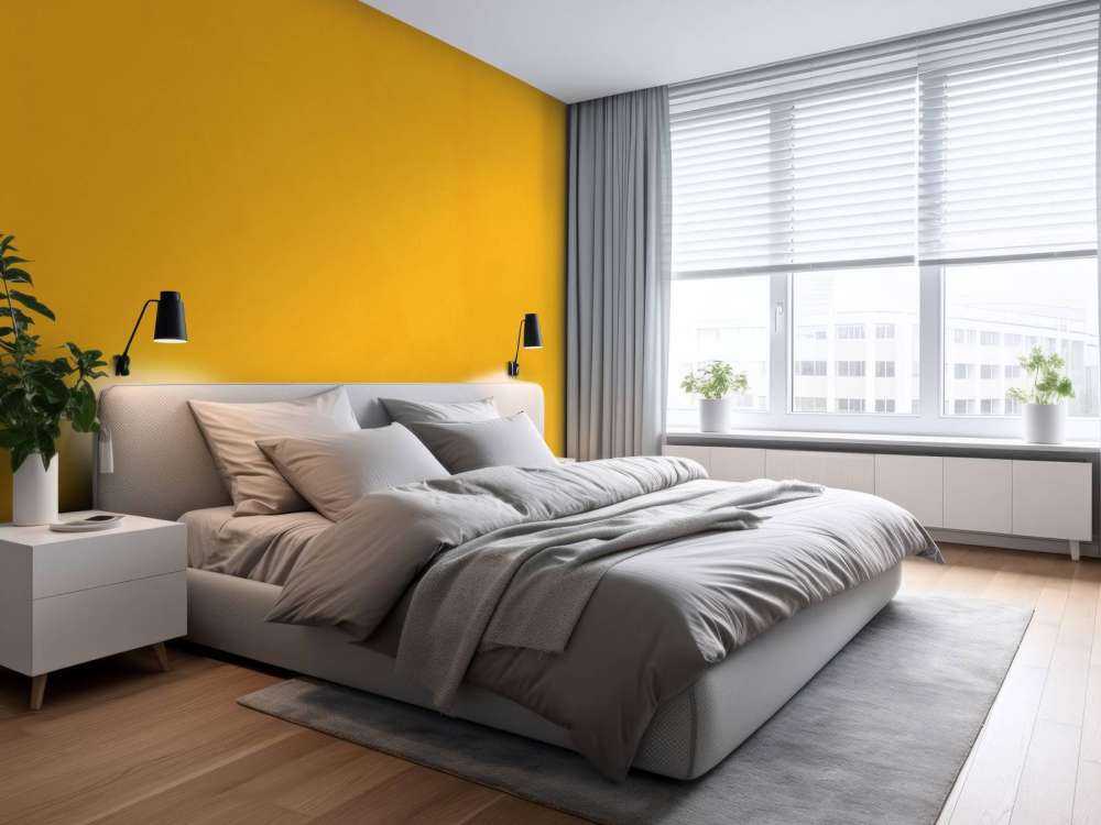 Béton jaune orangé ensoleillé