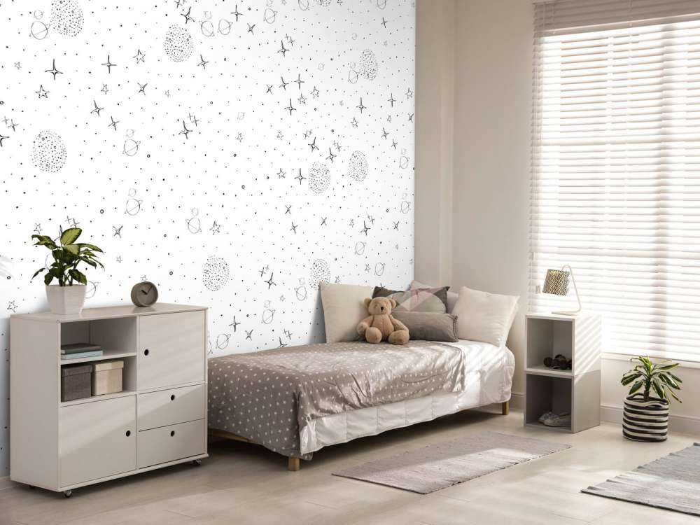 Motif de l'espace en noir et blanc