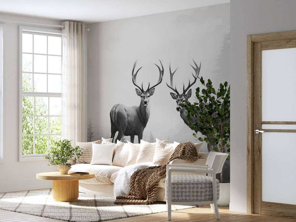 Symétrie des cerfs de la forêt brumeuse