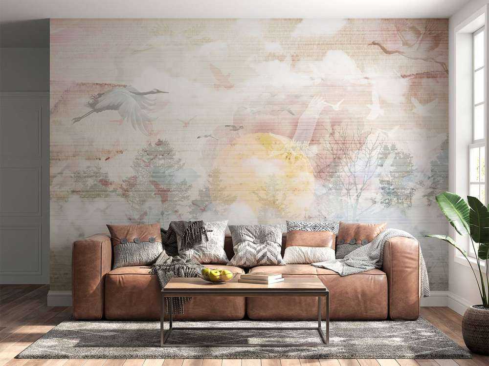 Lever de soleil dans la brume