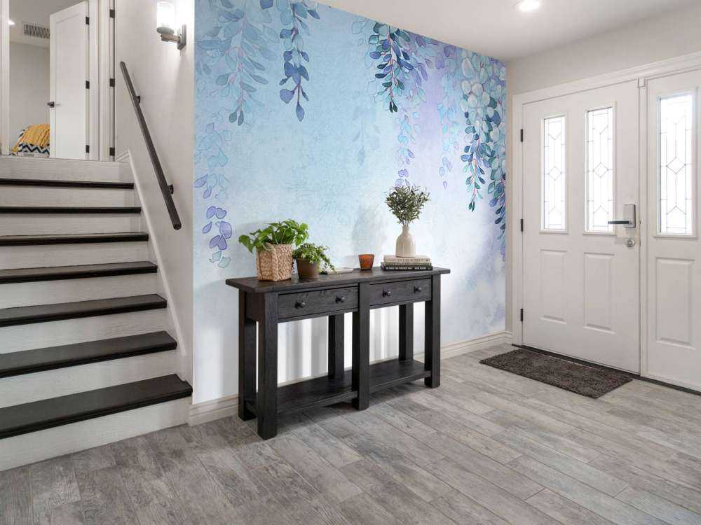 Plantes bleu clair
