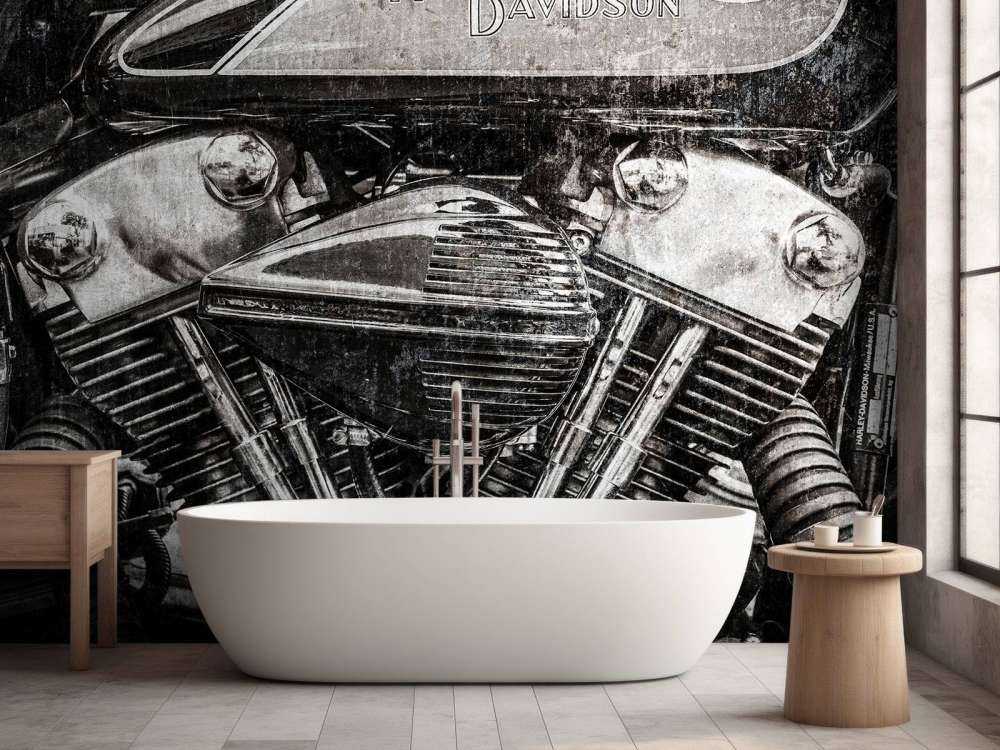 Harley davidson en gros plan