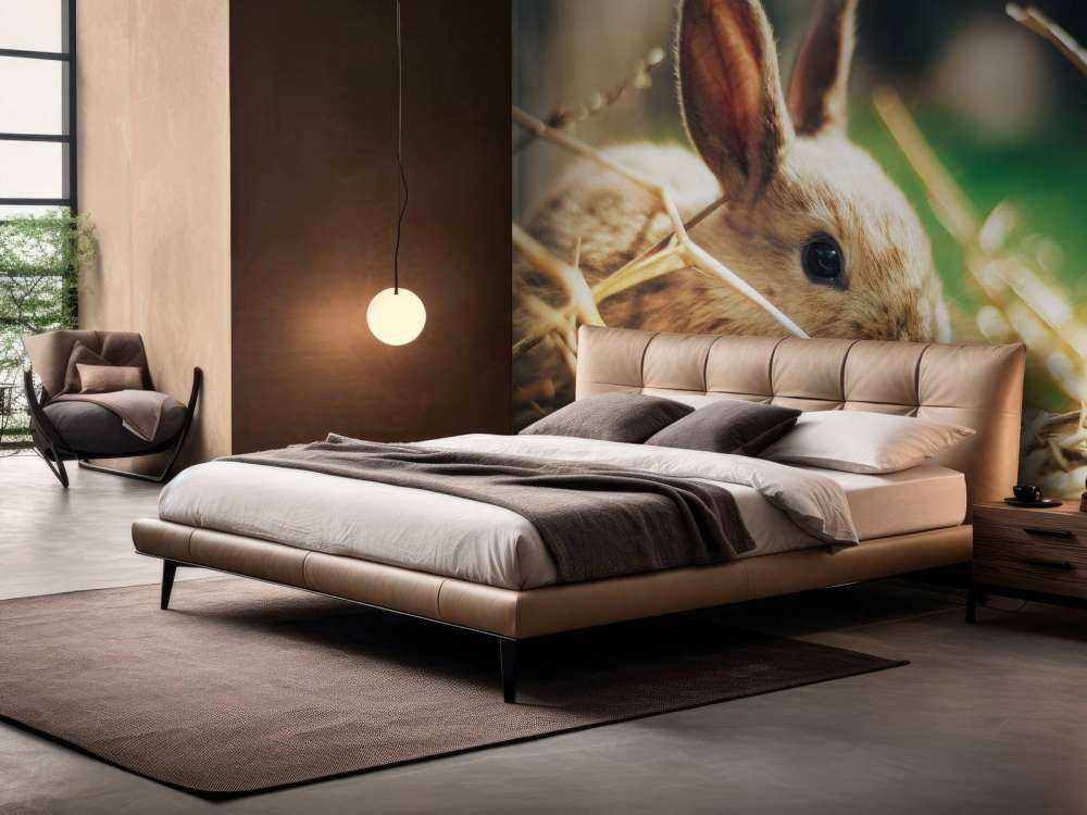 Lapin dans la paille