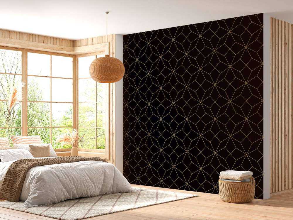 Motif Lignes abstraites, or