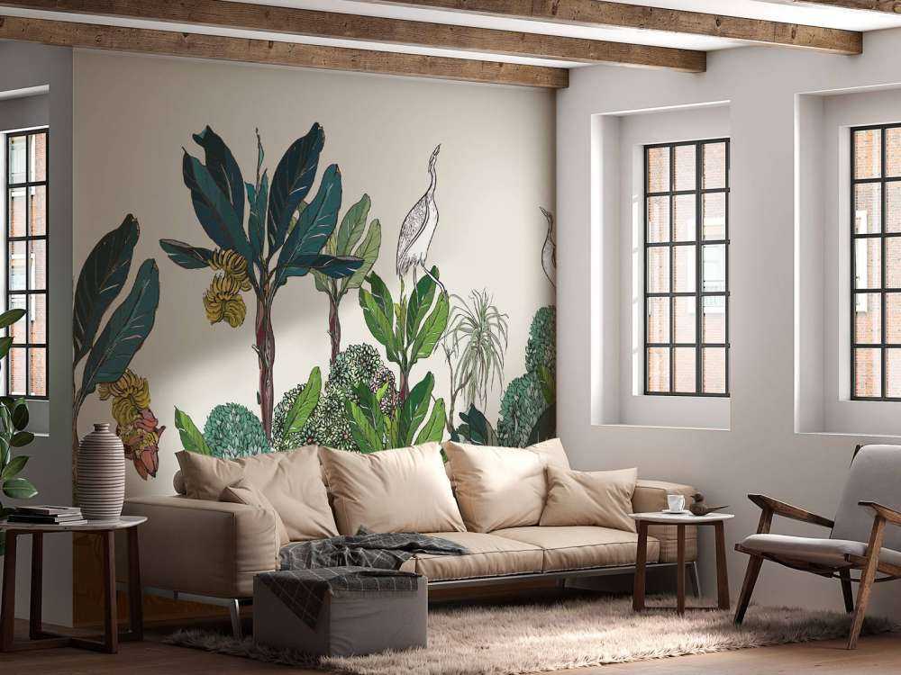 Panorama de la jungle avec des animaux