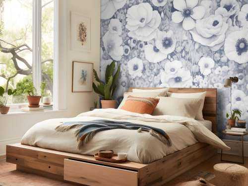 Poppy Tale Monochrome Bleu