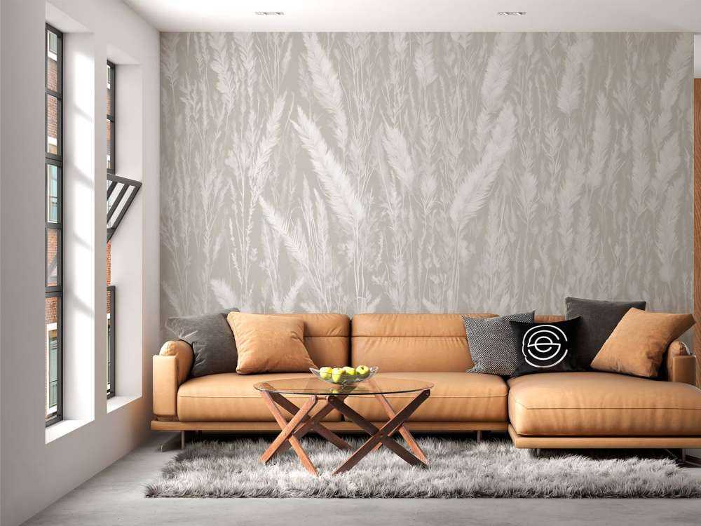 Mur de graminées - gris