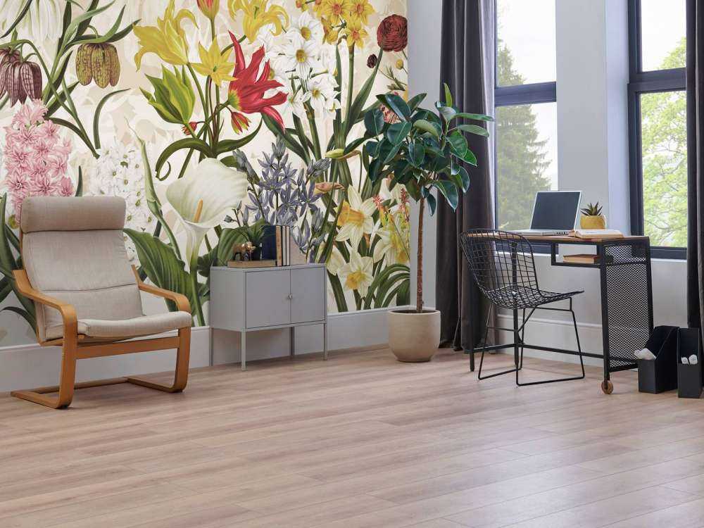 Fleurs de Printemps - Beige Miel Chaud