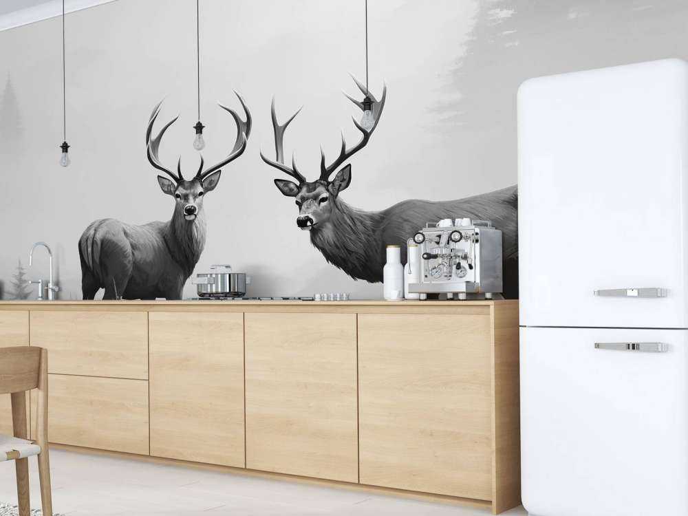 Symétrie des cerfs de la forêt brumeuse