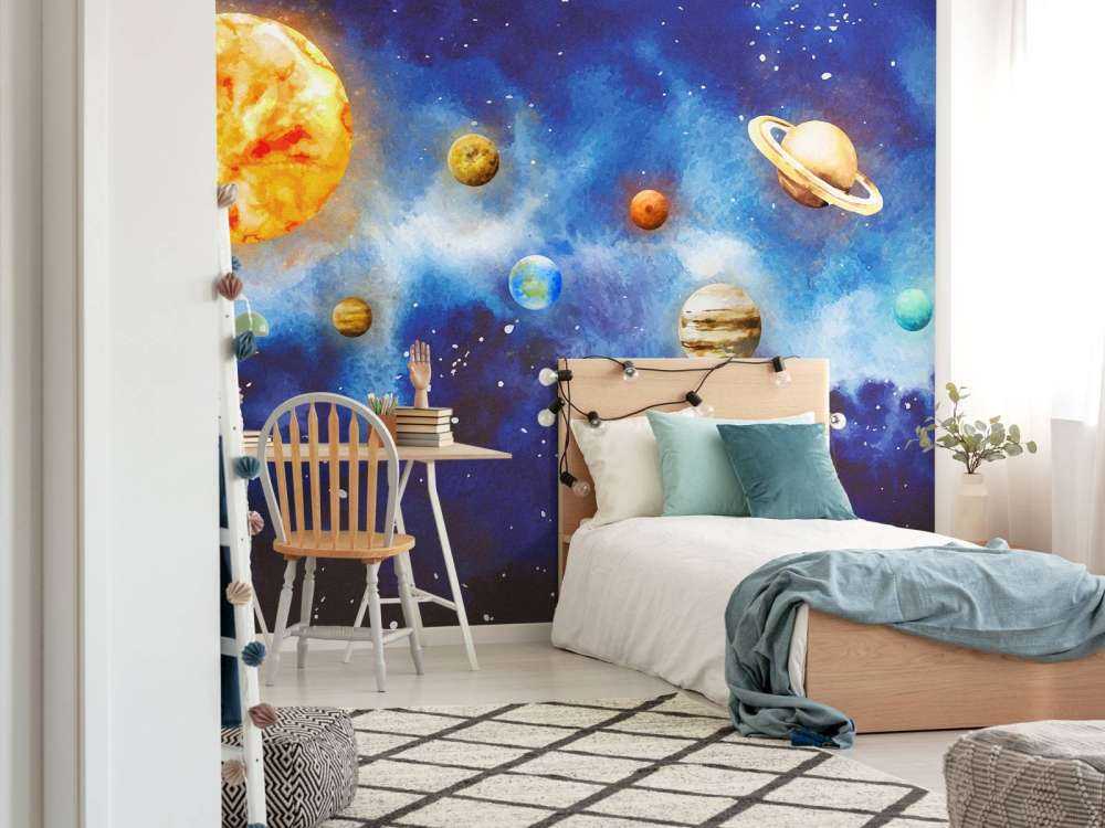 Les planètes dans l'espace
