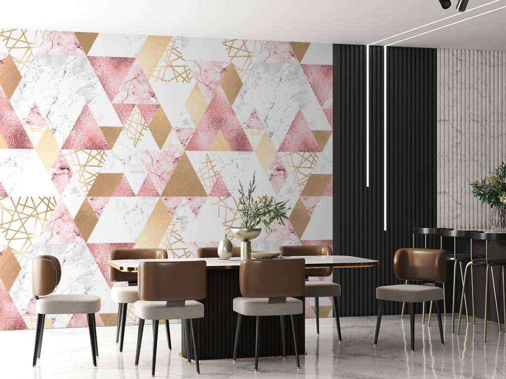 Motif Triangles doré