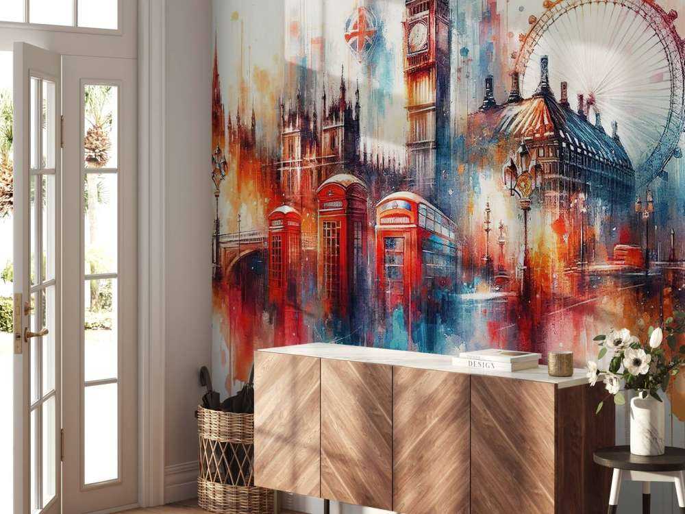 Aquarelle de la ligne d'horizon de Londres