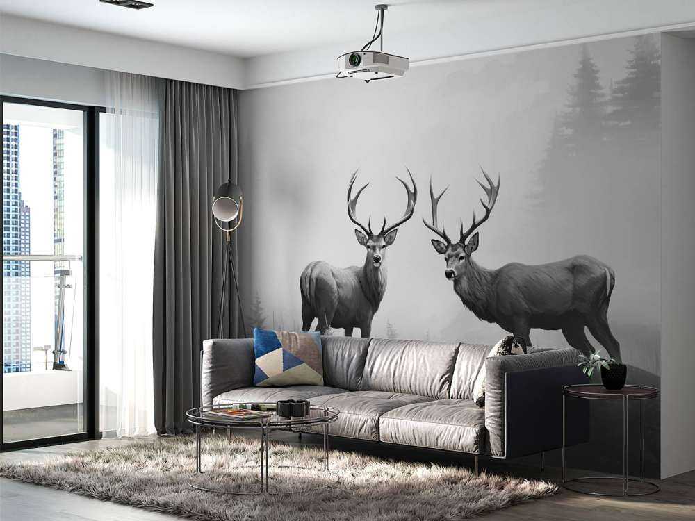 Symétrie des cerfs de la forêt brumeuse