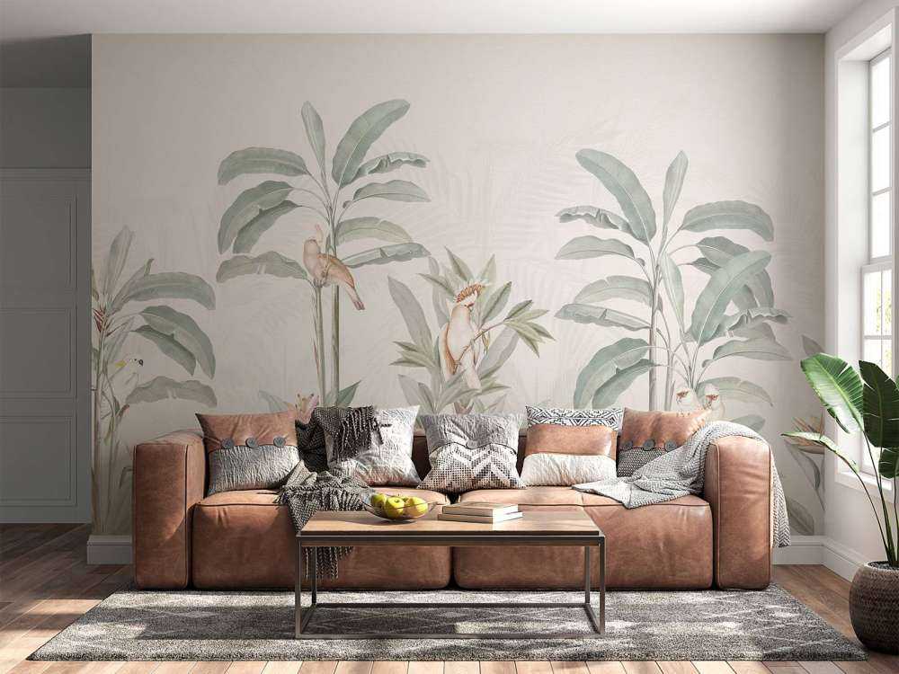 Paysage de la jungle vintage - pastel