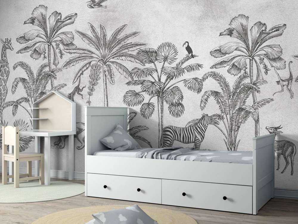Animal tropical jungle gris