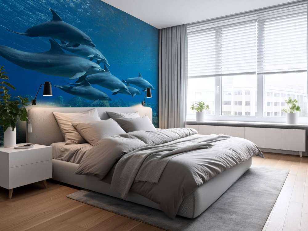 Dauphins et rochers