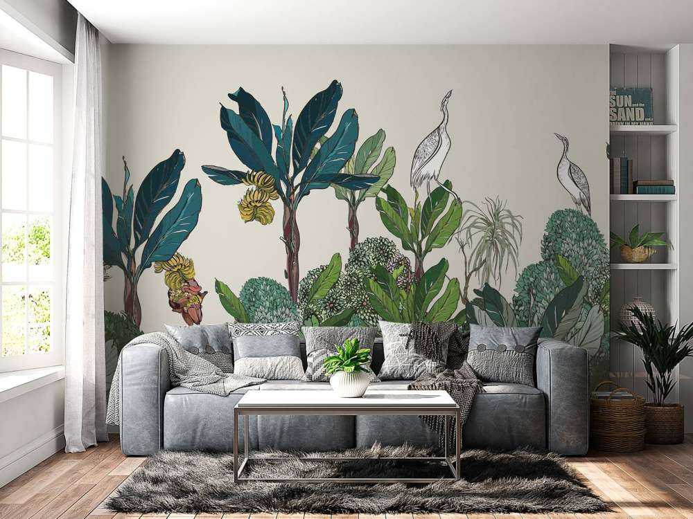 Panorama de la jungle avec des animaux