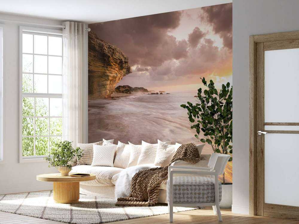 Coucher de soleil sur les rochers