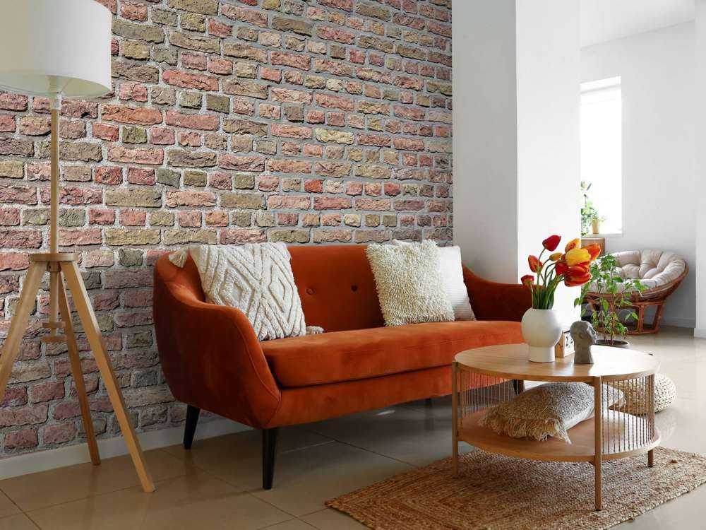 Mur de briques avec joints restaurés