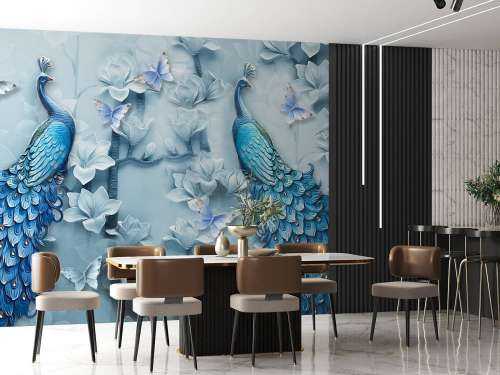 Paons et papillons