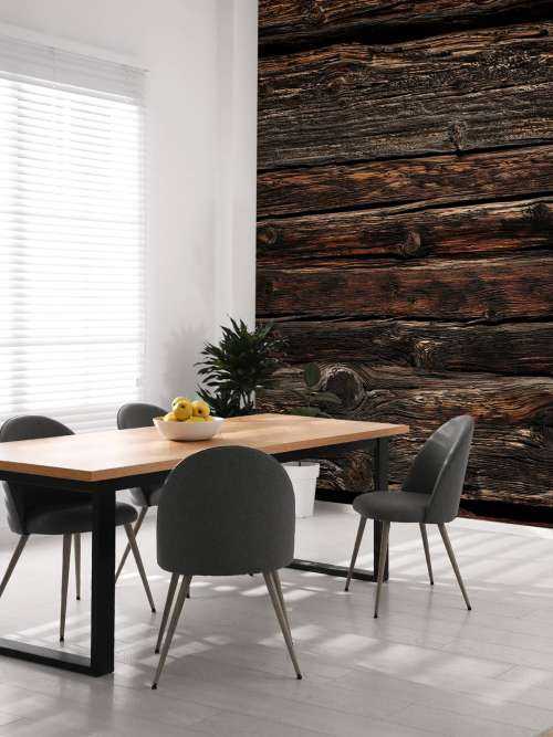 Vieux bois foncé horizontal