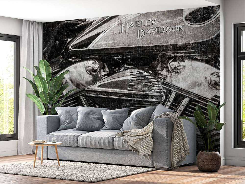 Harley davidson en gros plan