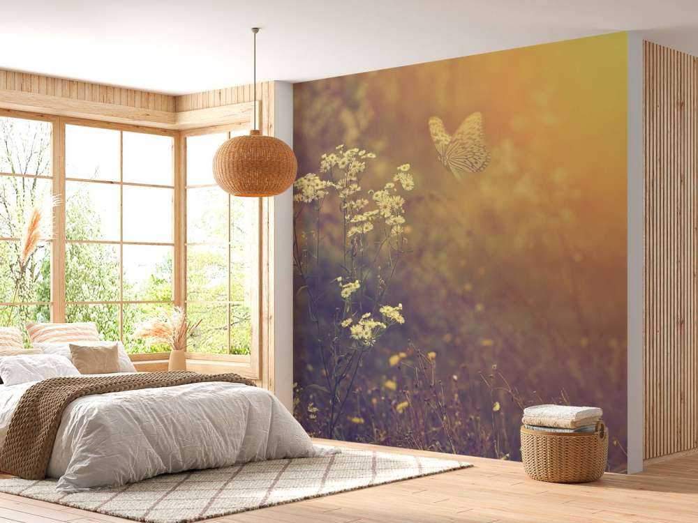 Papillon à fleurs