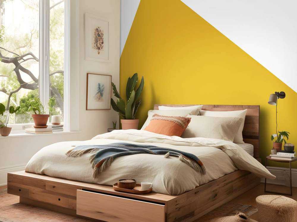 Triangle, jaune ocre