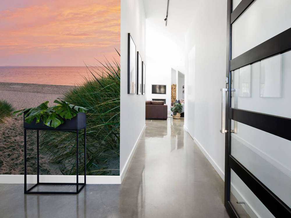 Passage de la dune avec le lever du soleil