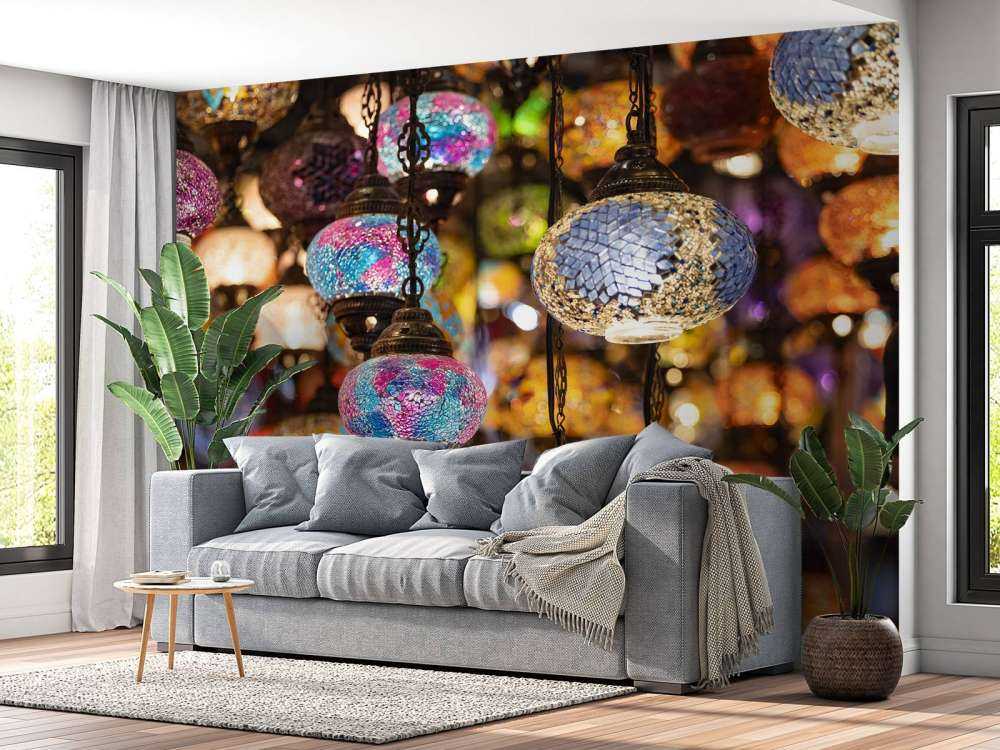 Lampes en verre coloré