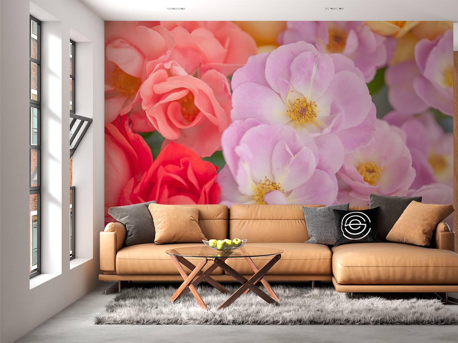 Fleurs multicolores