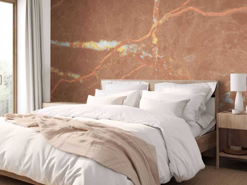 Marbre terracotta avec des lignes