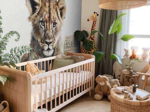 Bébé lion dans la jungle
