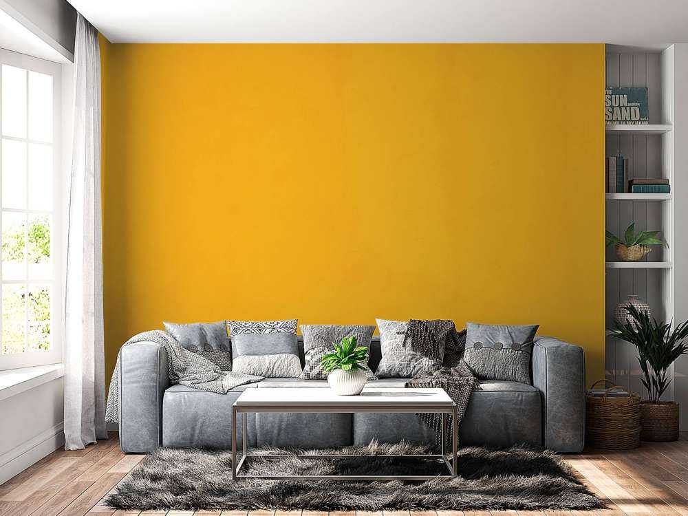 Béton jaune orangé ensoleillé