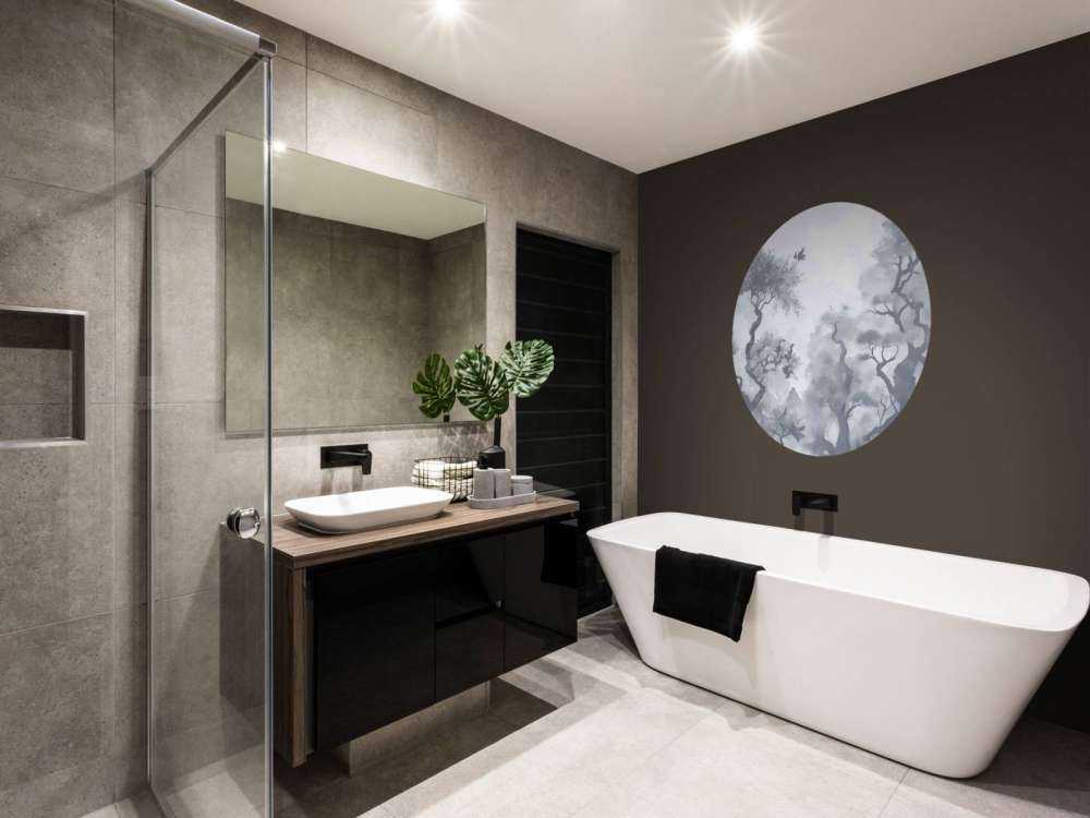 Arbres en fleurs marron