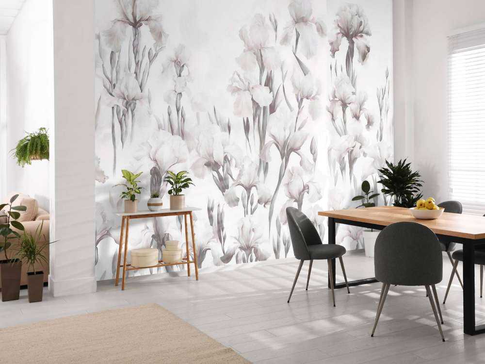 Iris dansent sans couture gris doux