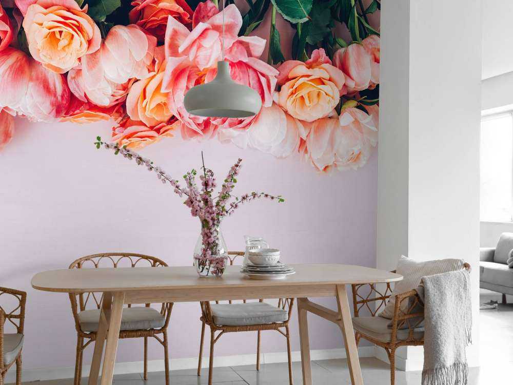 Roses dans différentes nuances de rose