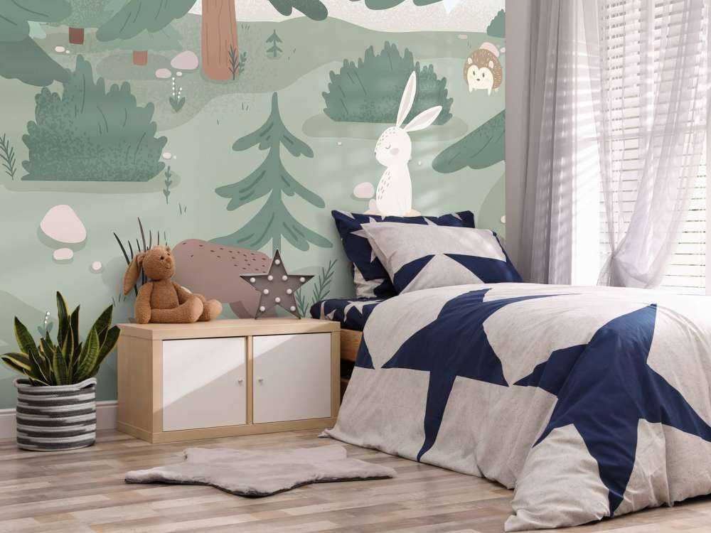 Forêt avec des animaux