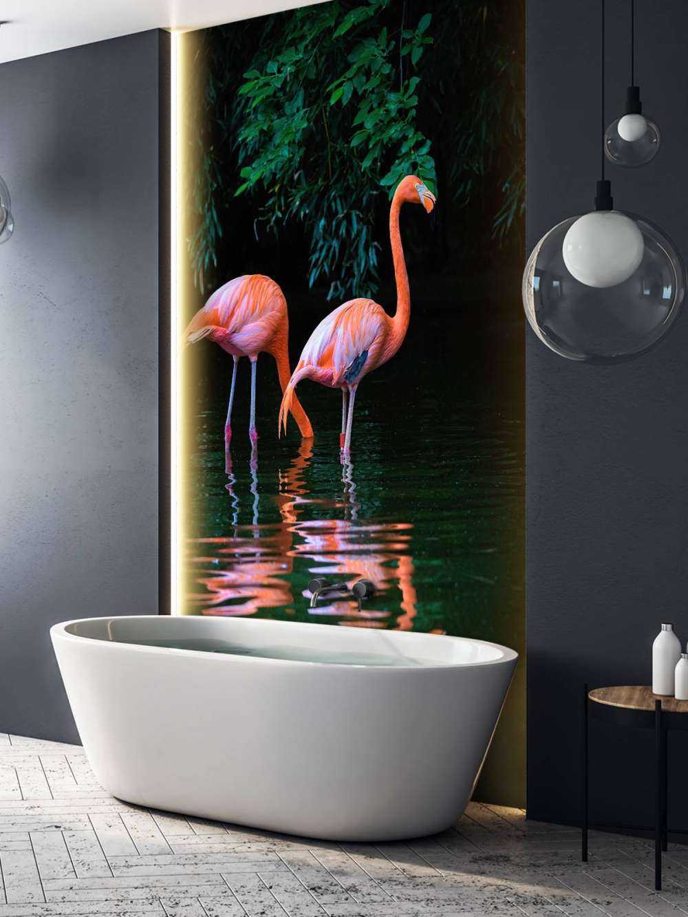 Deux flamants des Caraïbes